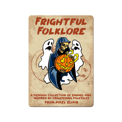 Frightful Folklore Halloween Reaper Enamel Pin - Dystopian Designs