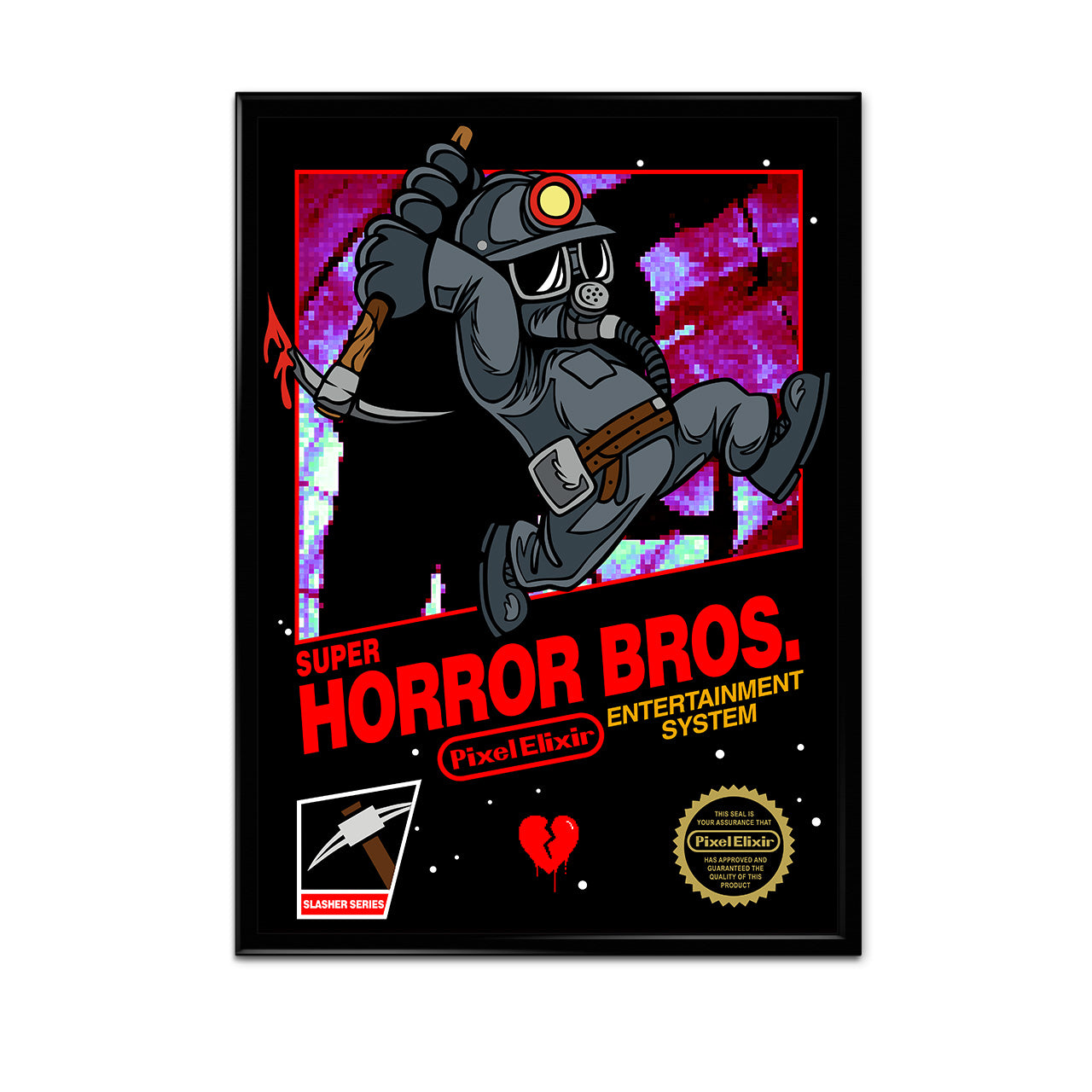 Super Horror Bros. Miner Art Print