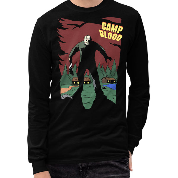 Camp Blood Arcade Long Sleeve T-Shirt - Pixel Elixir