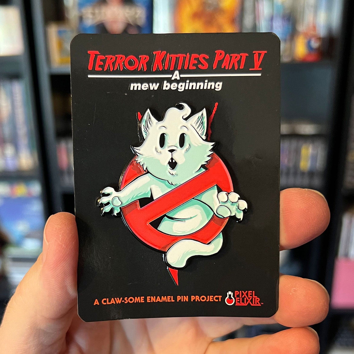 Terror Kitties V - Catbuster Enamel Pin