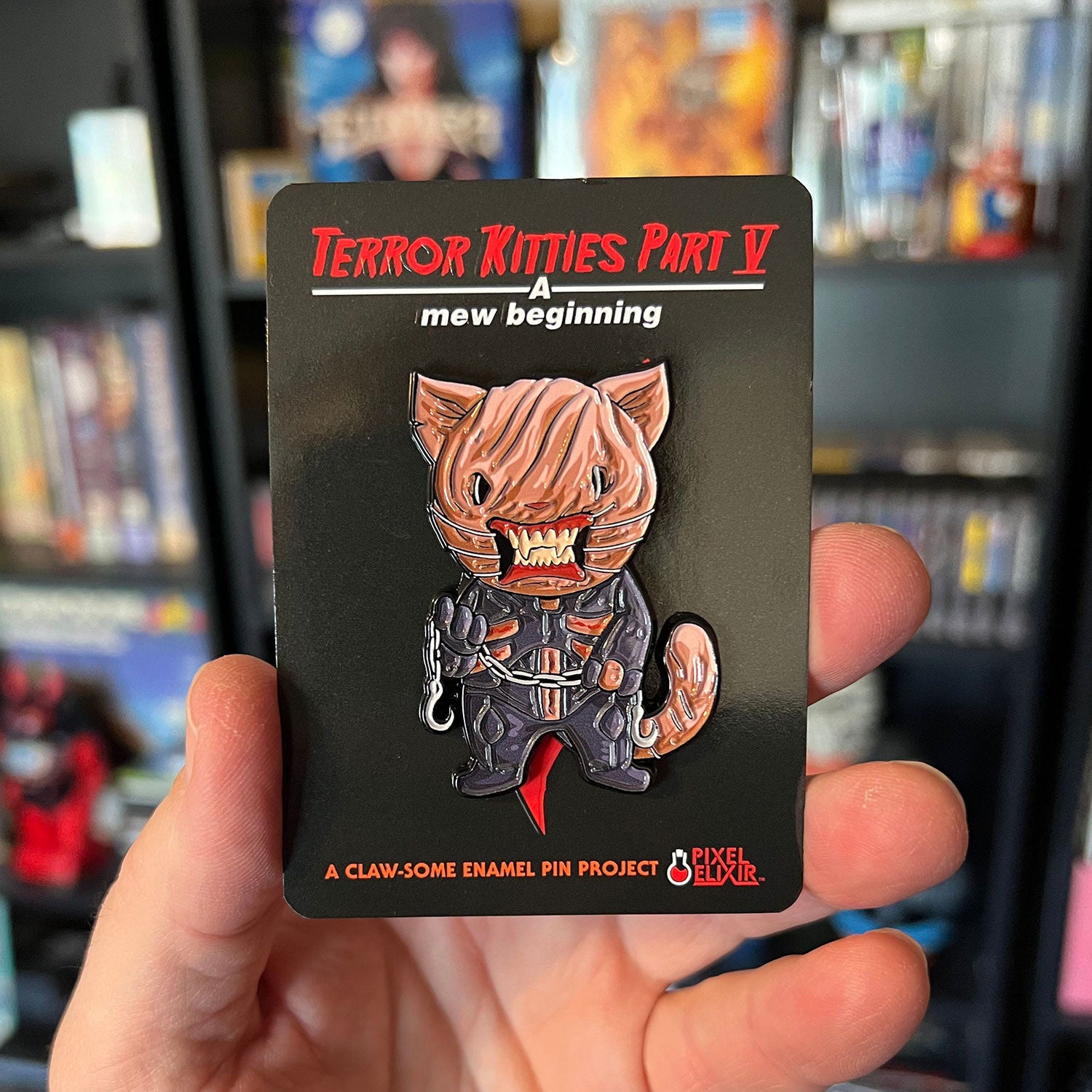 Terror Kitties V - Catterer Enamel Pin