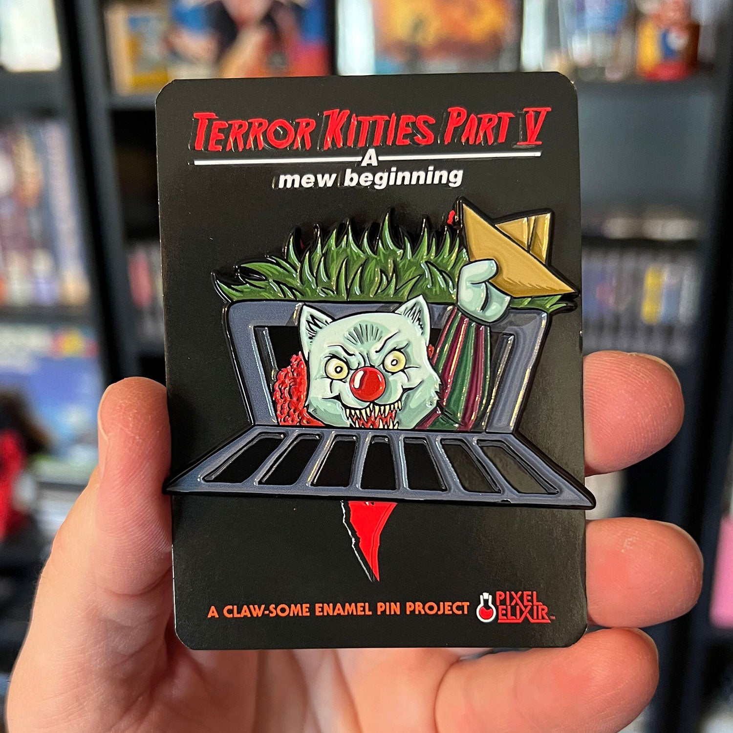Terror Kitties V - Clown Kitty Enamel Pin