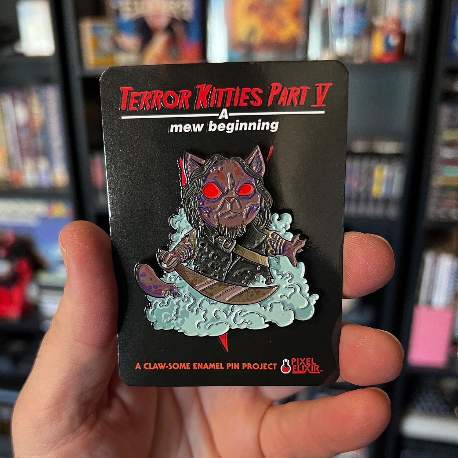 Terror Kitties V - Fog Kitty Enamel Pin