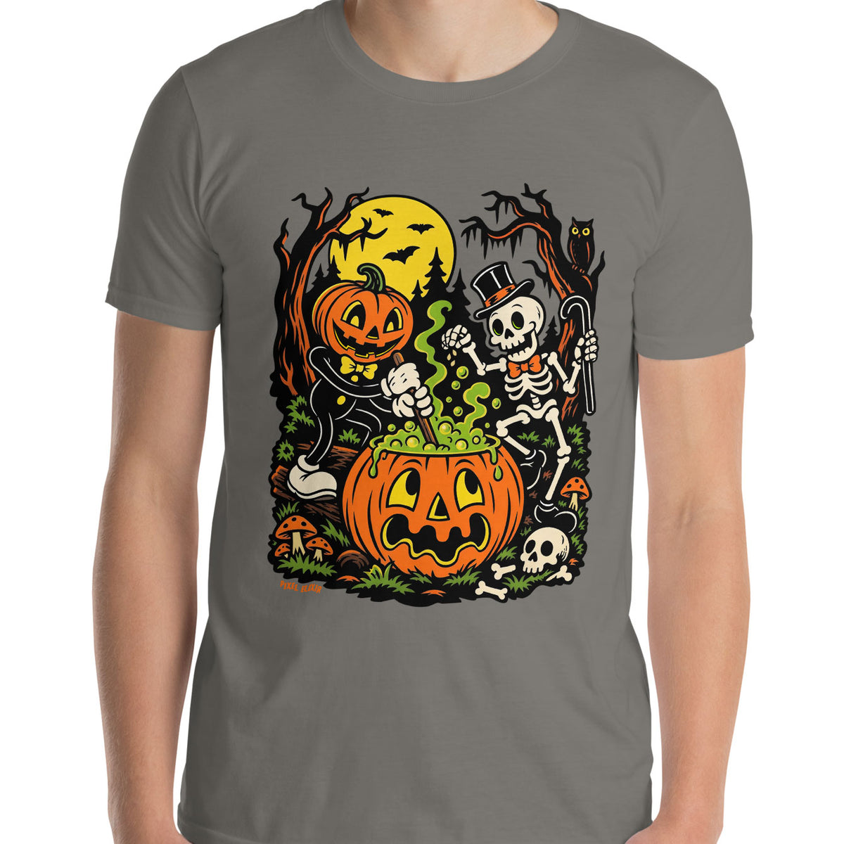 Halloween Hijinks Charcoal Short sleeve T-Shirt