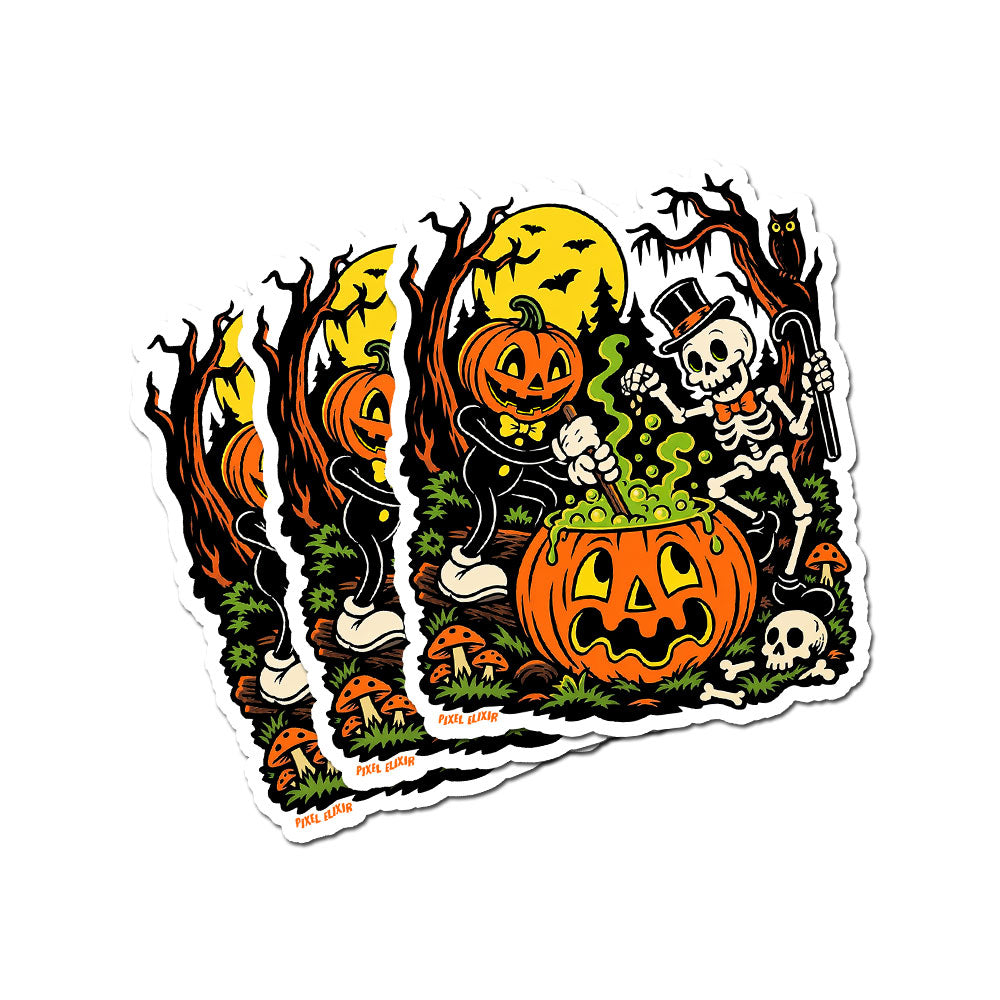 Vintage Halloween Mr. Bones Enamel Pin