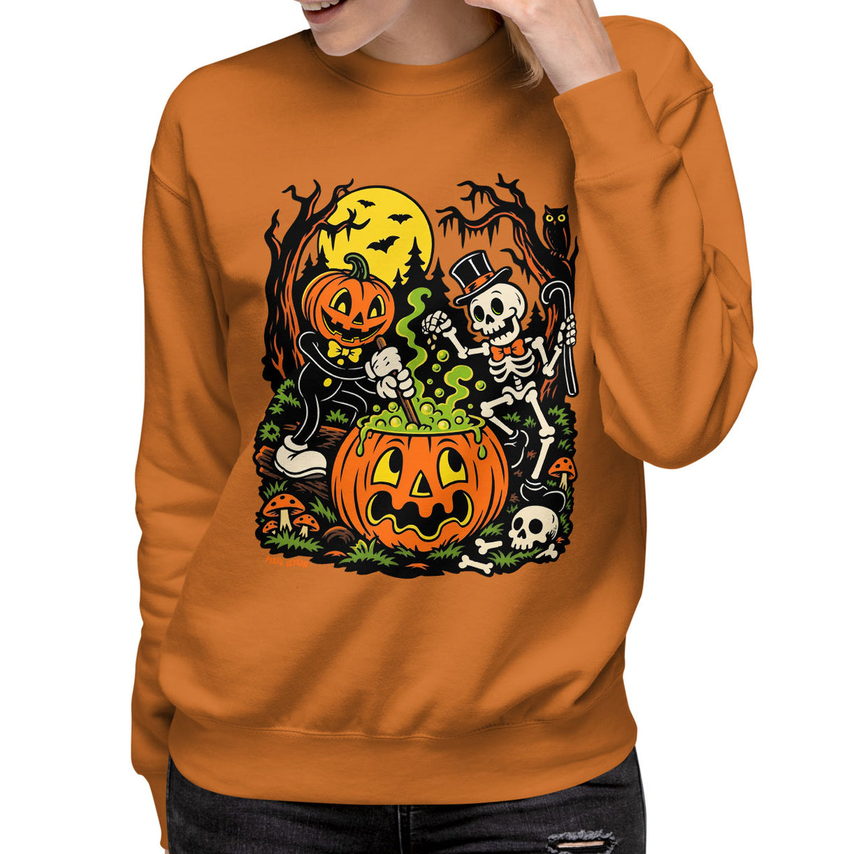 Halloween Hijinks Orange Sweater