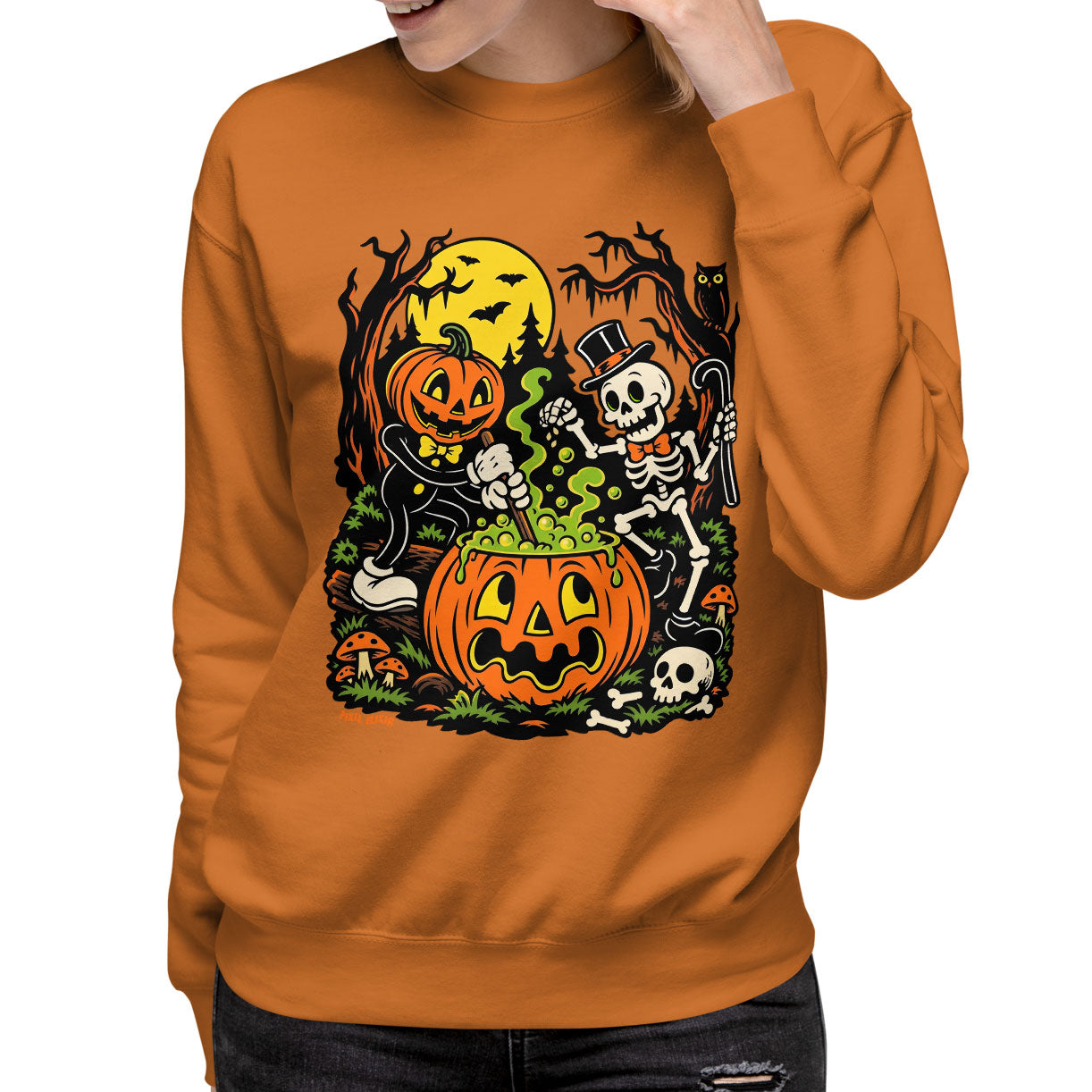 Halloween Hijinks Orange Sweater