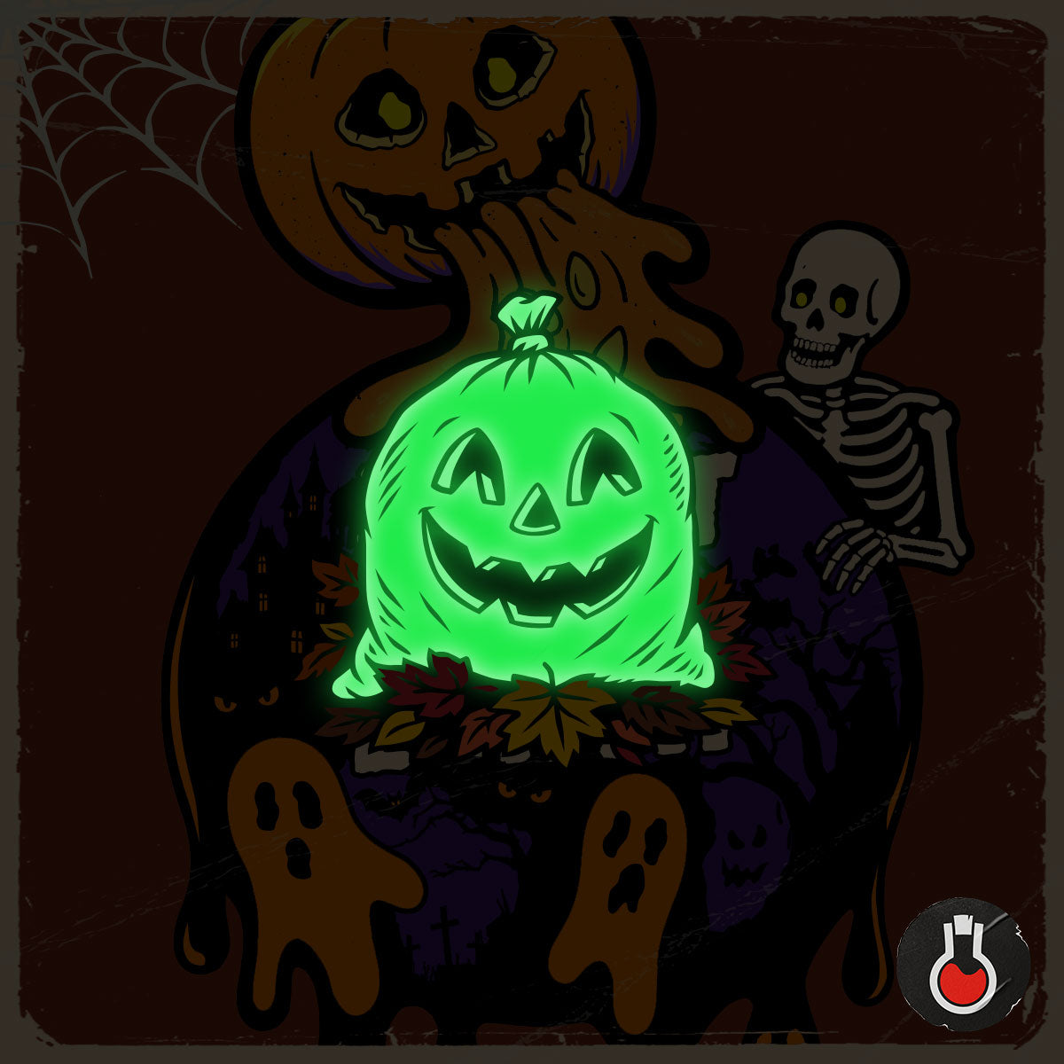Vintage Halloween Harvest Heap Enamel Pin