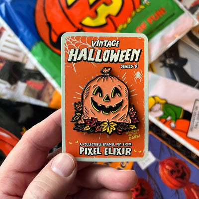 Vintage Halloween Harvest Heap Enamel Pin