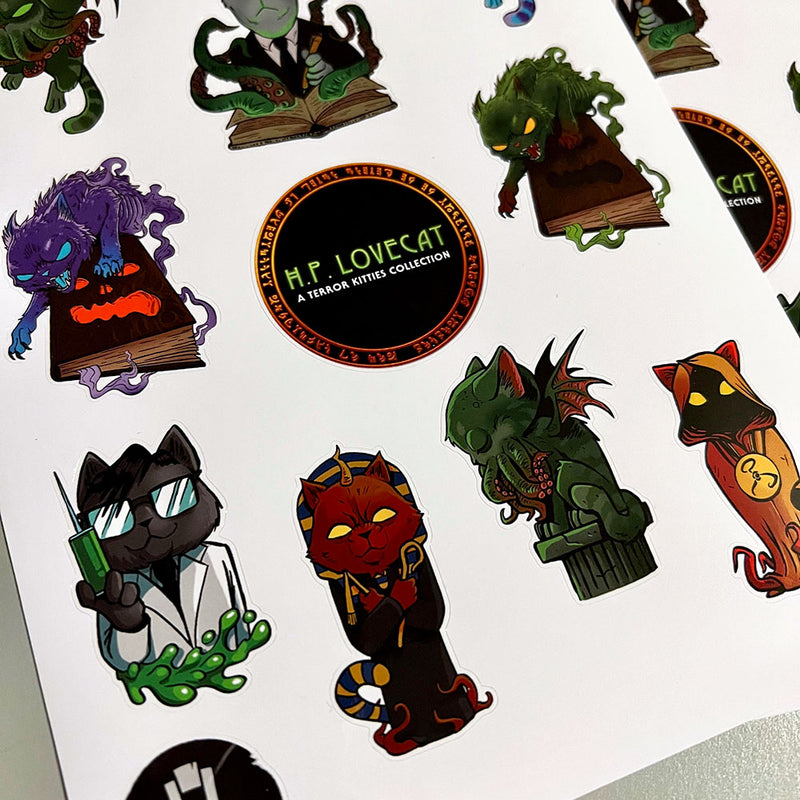 Terror Kitties - H.P. Lovecat Sticker Sheet