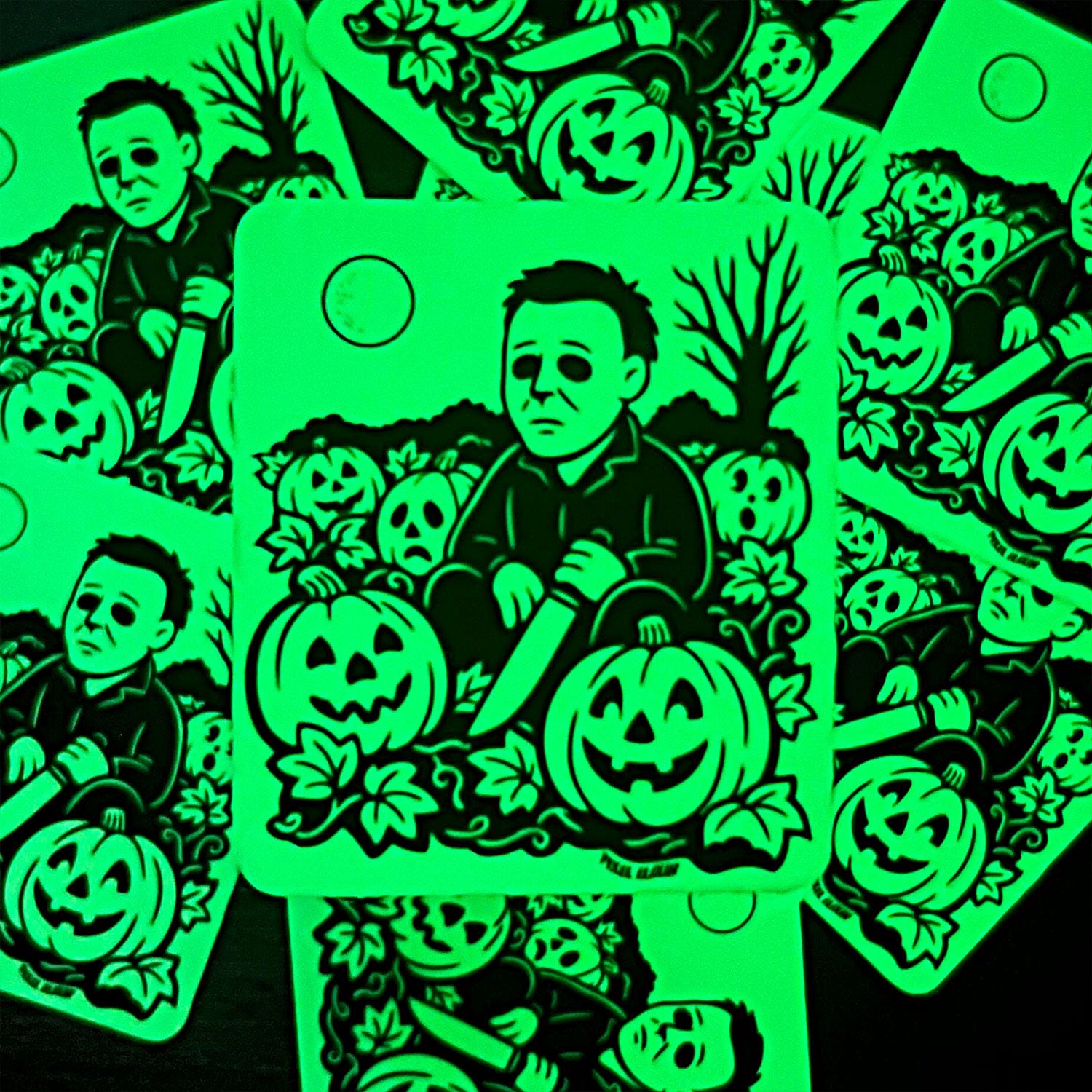 Lonely Pumpkin Patch Glow In The Dark Vinyl Sticker