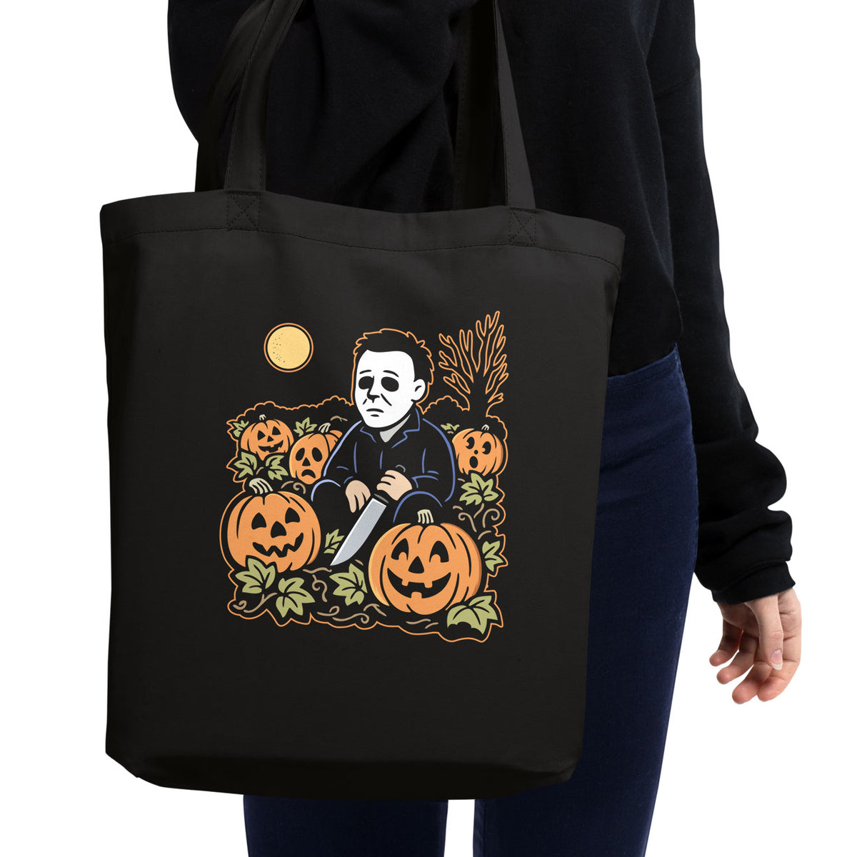 Lonely Pumpkin Patch Tote Bag - Pixel Elixir