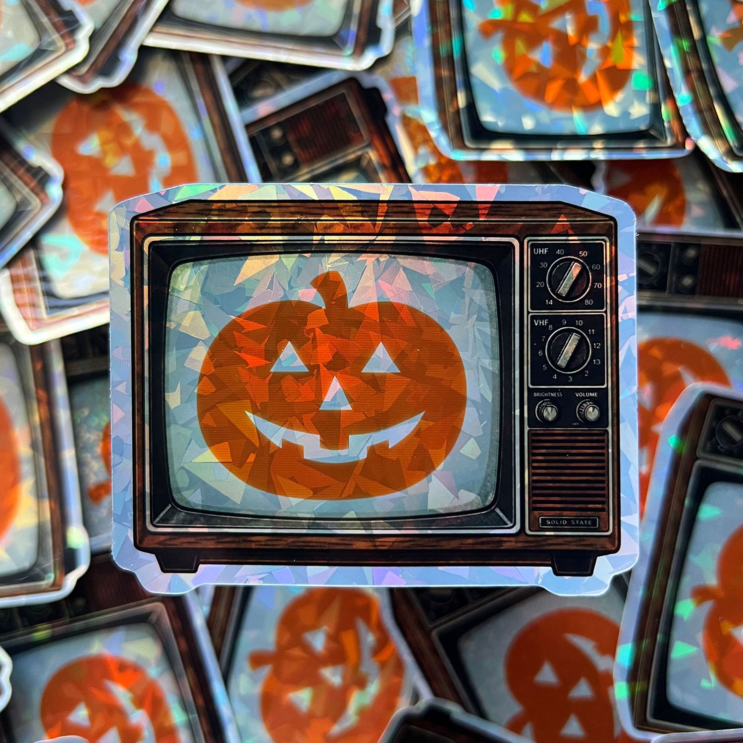 Magic Pumpkin Halloween Prism Sticker