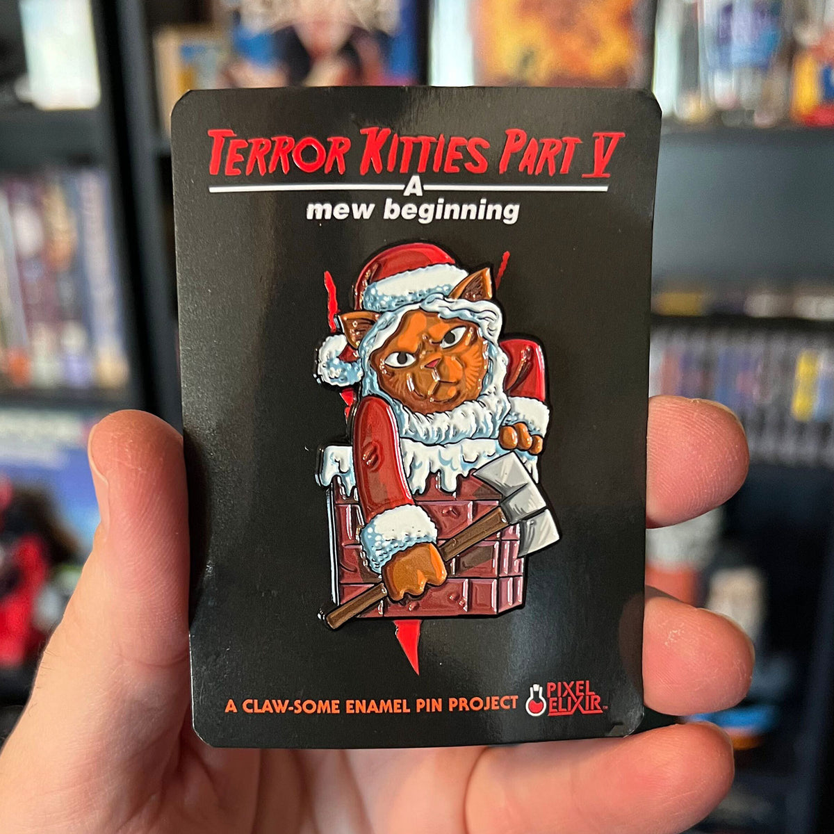 Terror Kitties V - Silent Cat Deadly Cat Enamel Pin