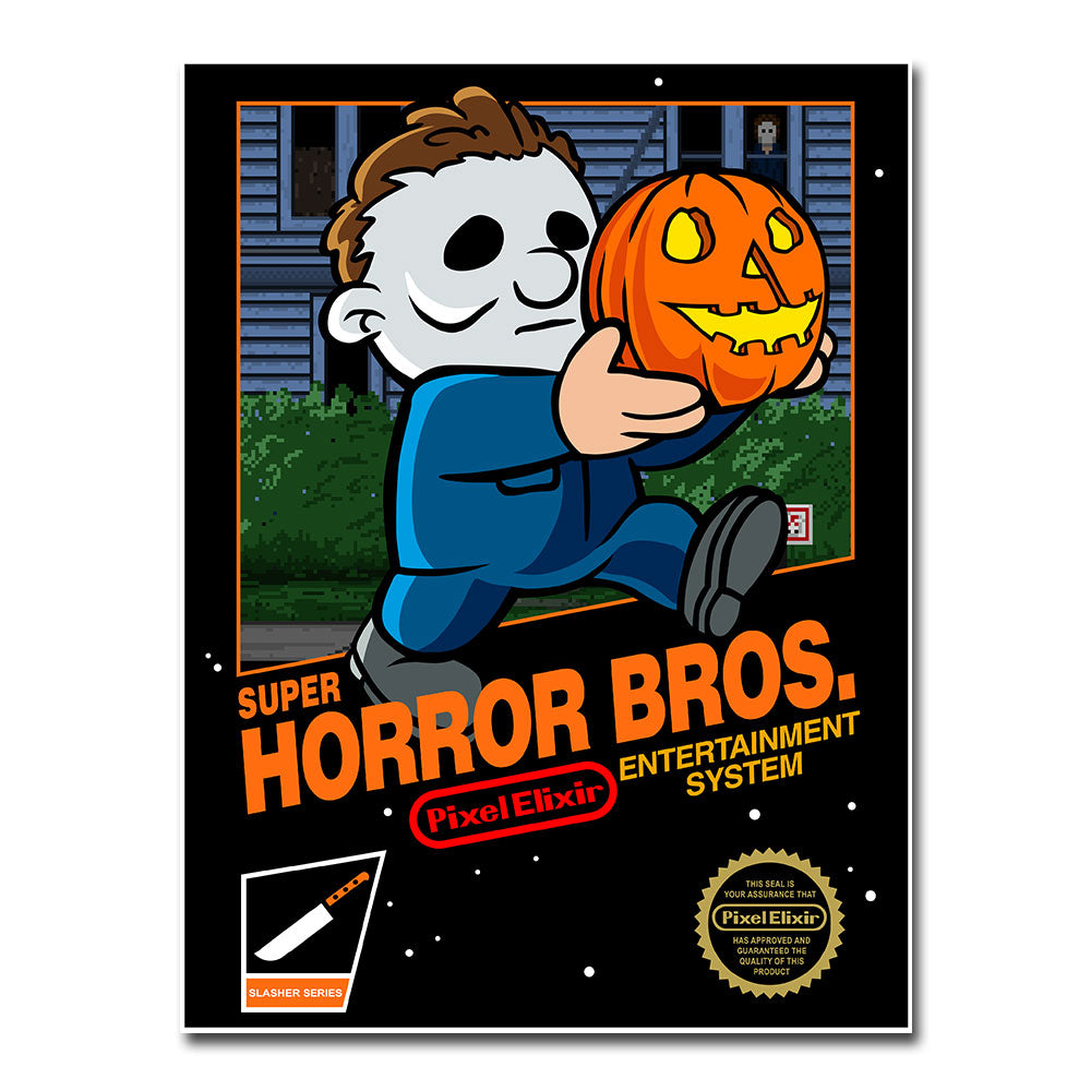 Super Horror Bros. Halloween Art Print