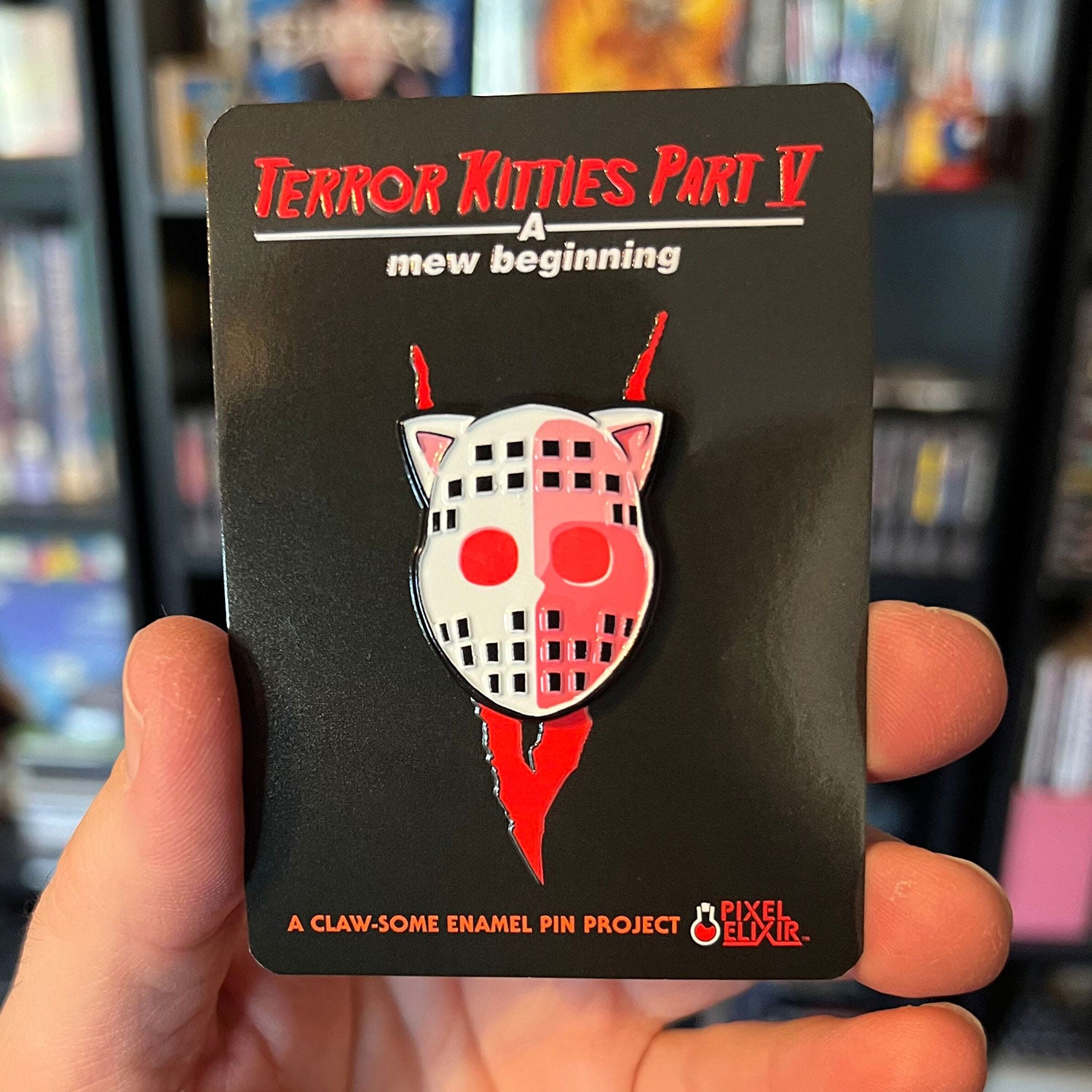 Terror Kitties V - Hockey Mask Enamel Pin