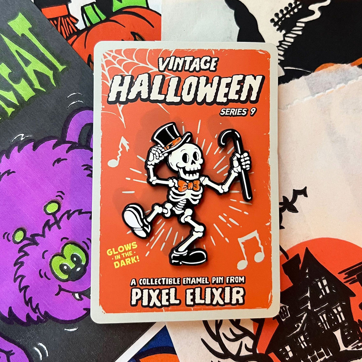 Vintage Halloween Series 9 Enamel Pin Set