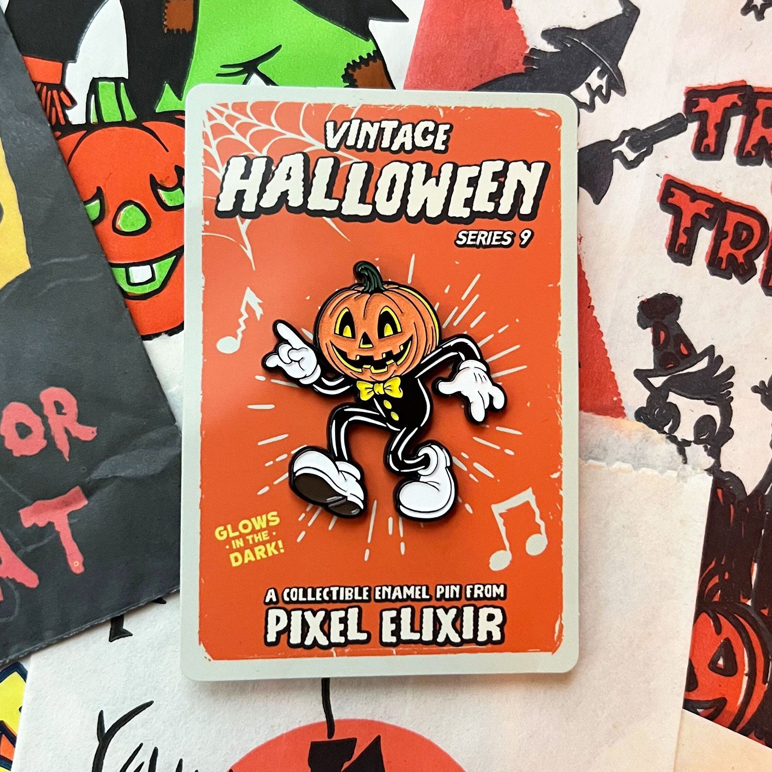 Vintage Halloween Series 9 Enamel Pin Set