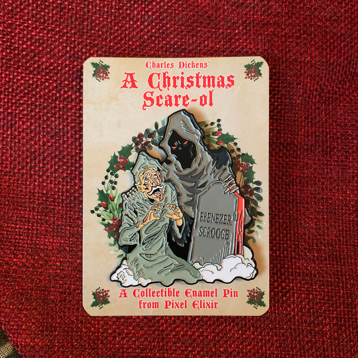 A Christmas Scare-ol Scrooge Enamel Pin