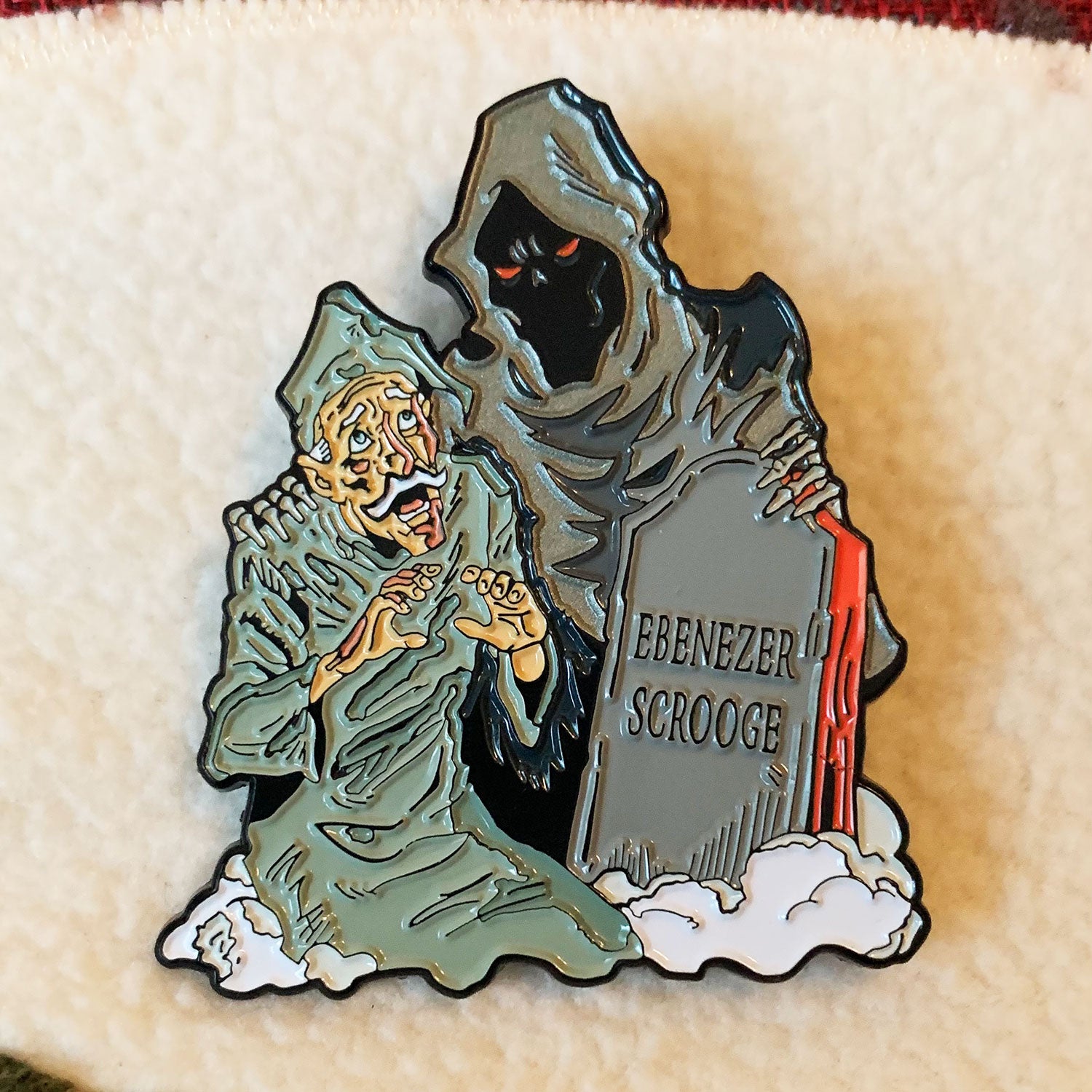 A Christmas Scare-ol Scrooge Enamel Pin