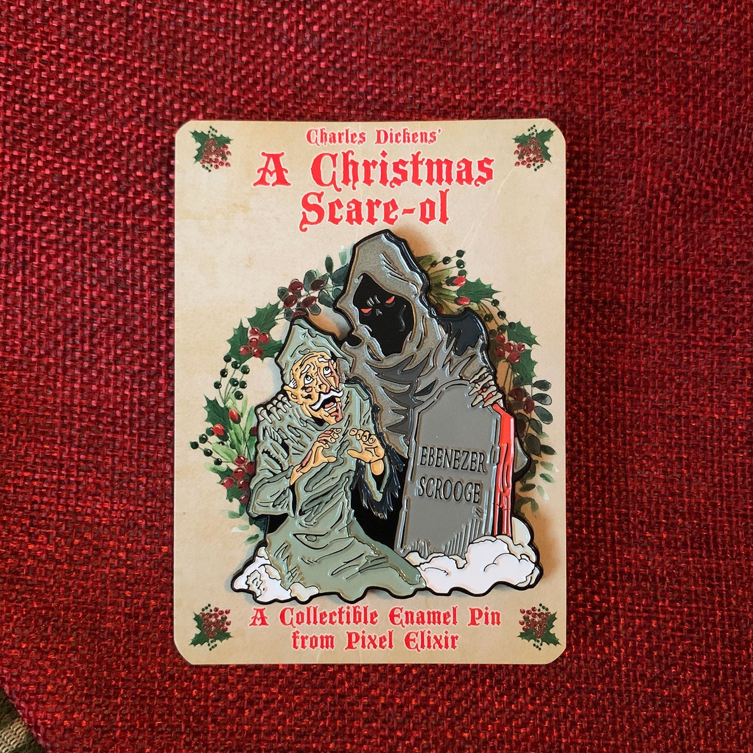 A Christmas Scare-ol Scrooge Enamel Pin (Seconds)