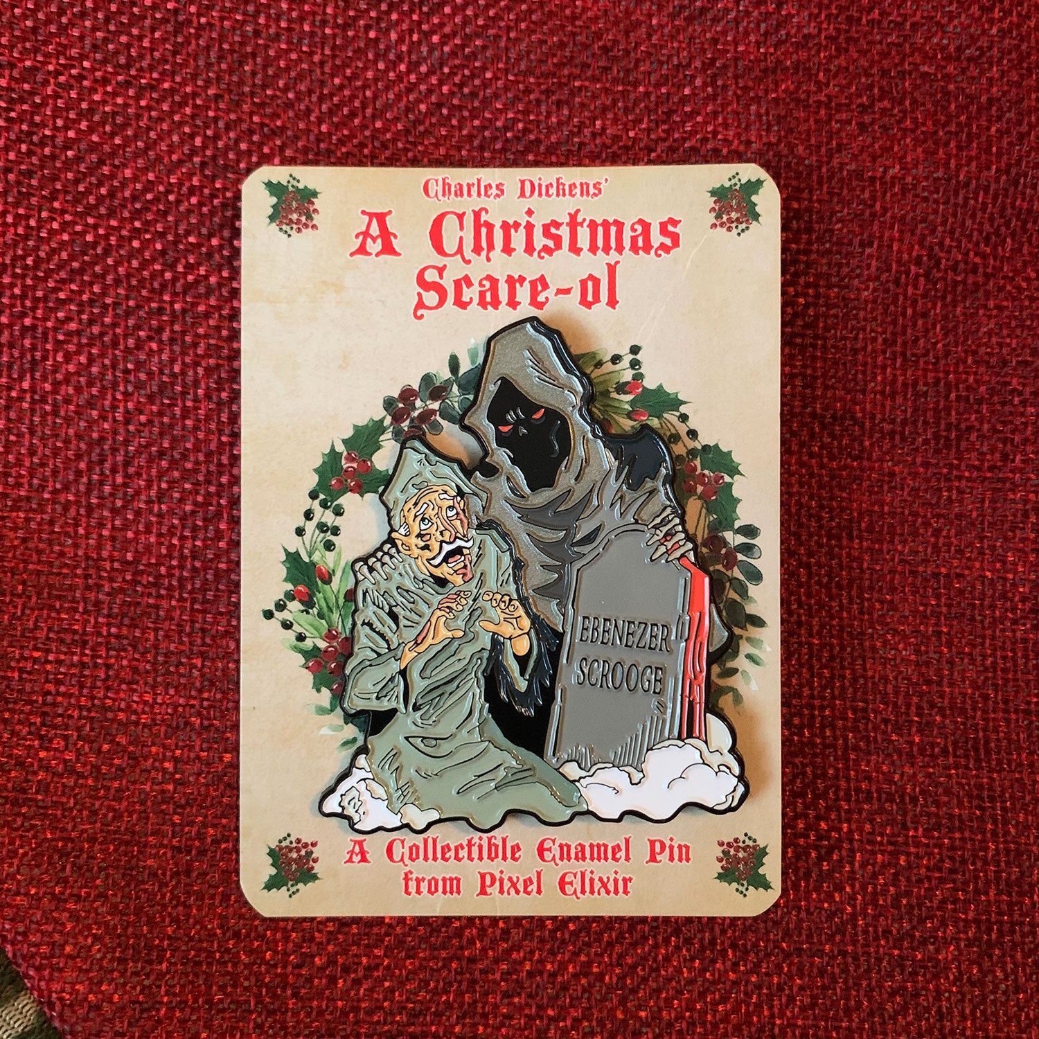 A Christmas Scare-ol Scrooge Enamel Pin