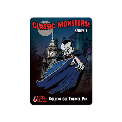Classic Monsters Dracula Enamel Pin (Seconds) - Dystopian Designs