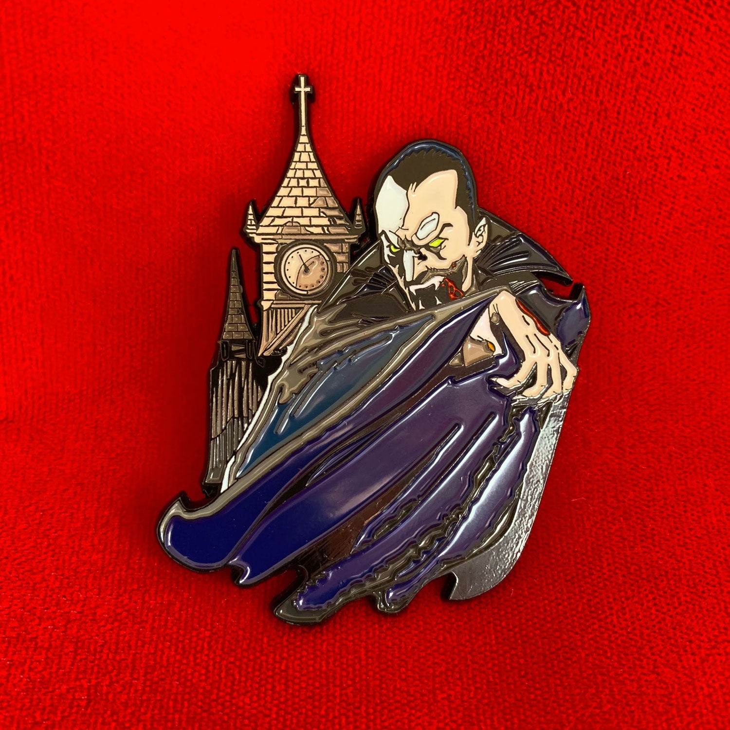 Classic Monsters Dracula Enamel Pin - Dystopian Designs