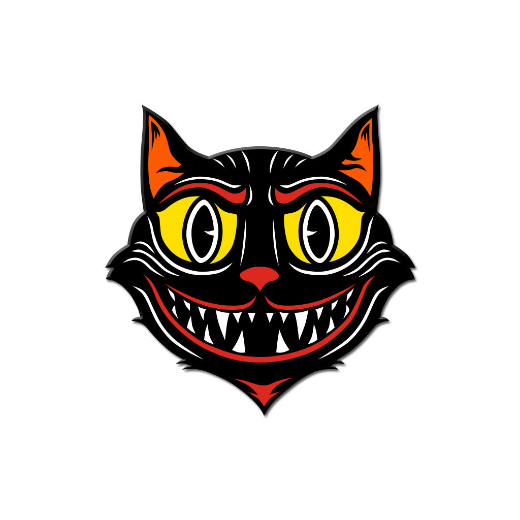 Creepshire Cat Vintage Halloween Enamel Pin - Dystopian Designs