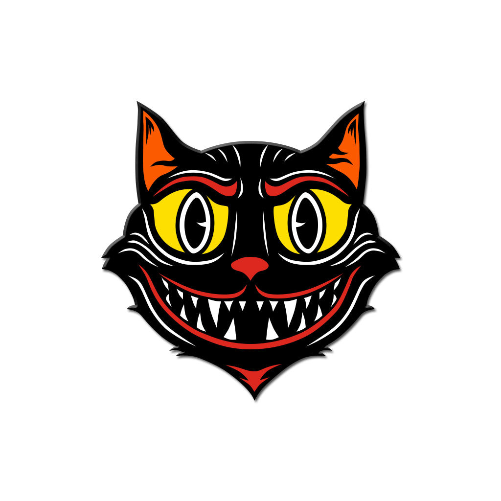 Creepshire Cat Vintage Halloween Enamel Pin - Dystopian Designs