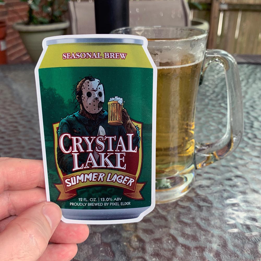 Crystal Lake Summer Lager Enamel Pin - Dystopian Designs