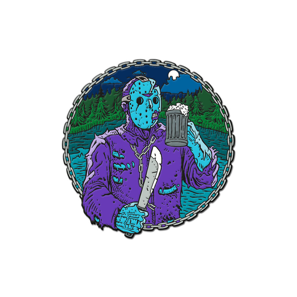 Crystal Lake Summer Lager Enamel Pin - Dystopian Designs