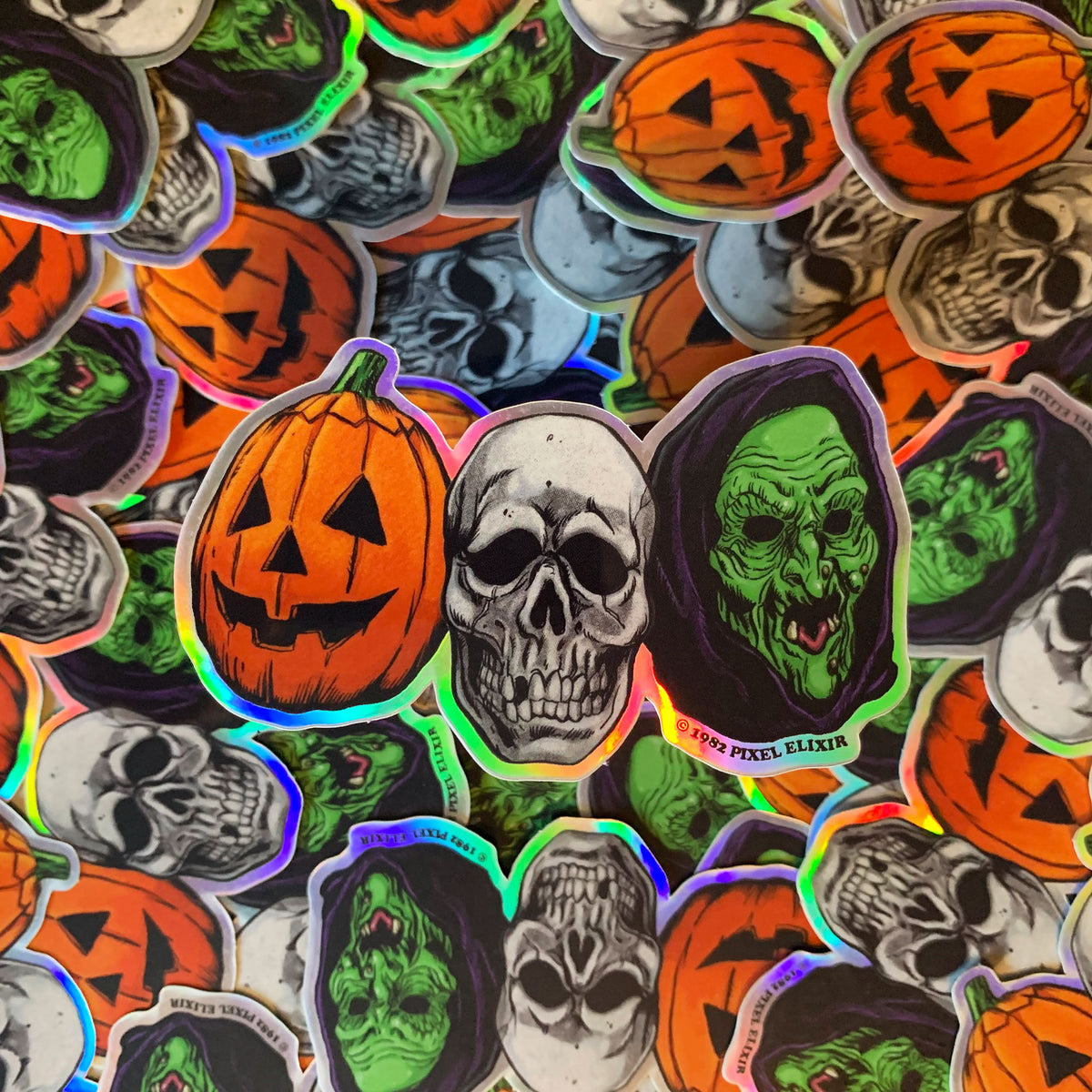 Happy, Happy Halloween 3.5" Hologram Sticker