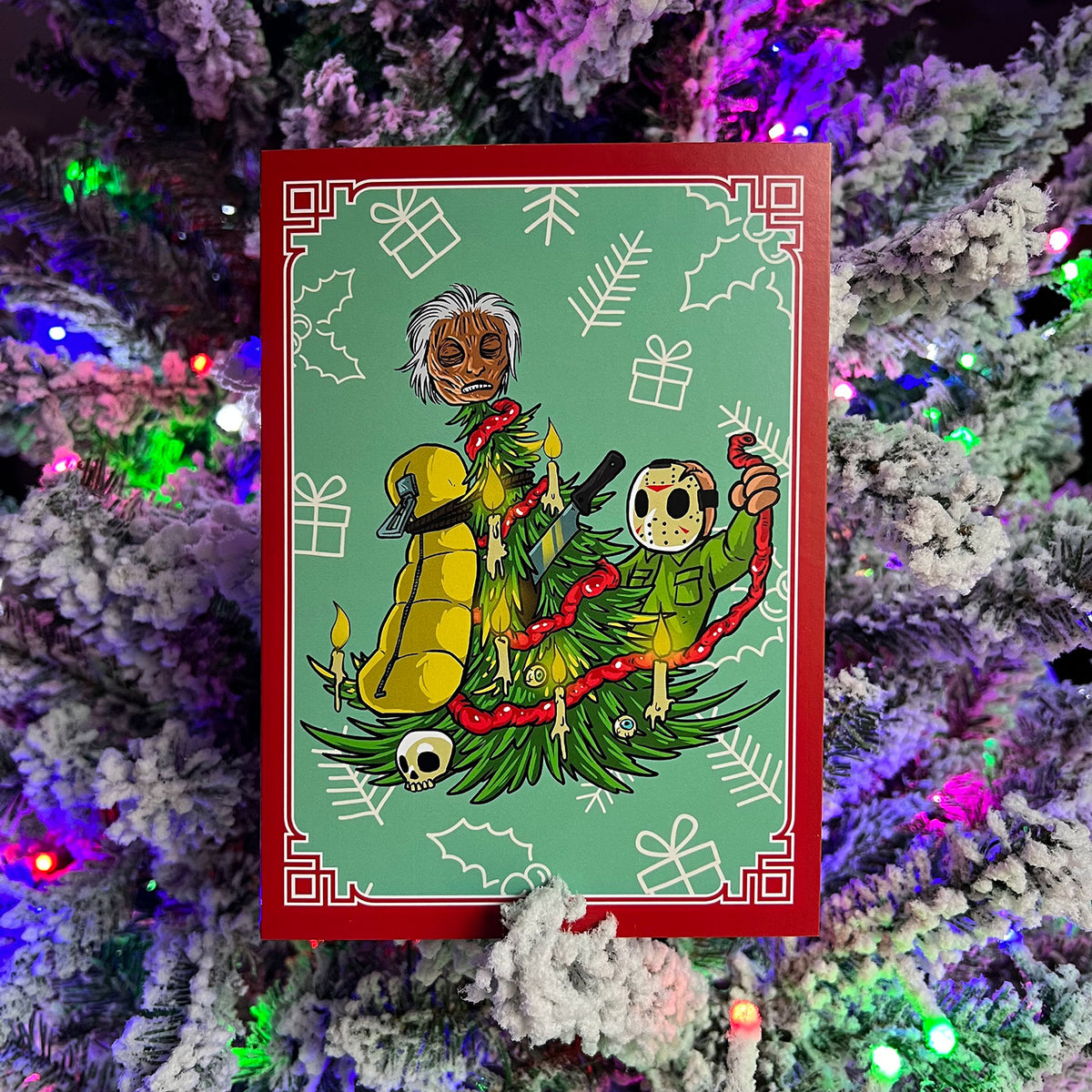 Merry Axe-Mas Enamel Pin