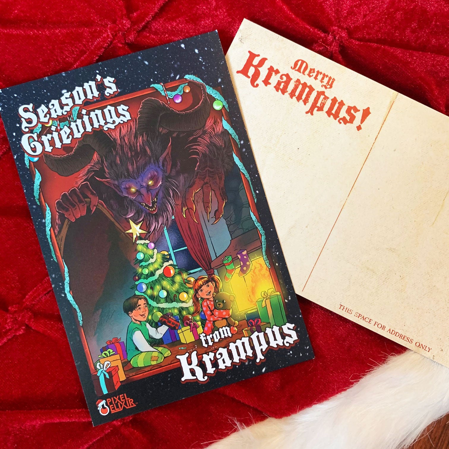 Season's Grievings From Krampus Postcard (5-Pack)