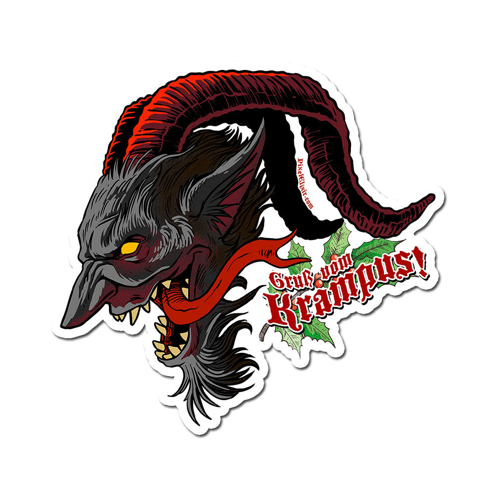 Krampus Clear Vinyl Sticker