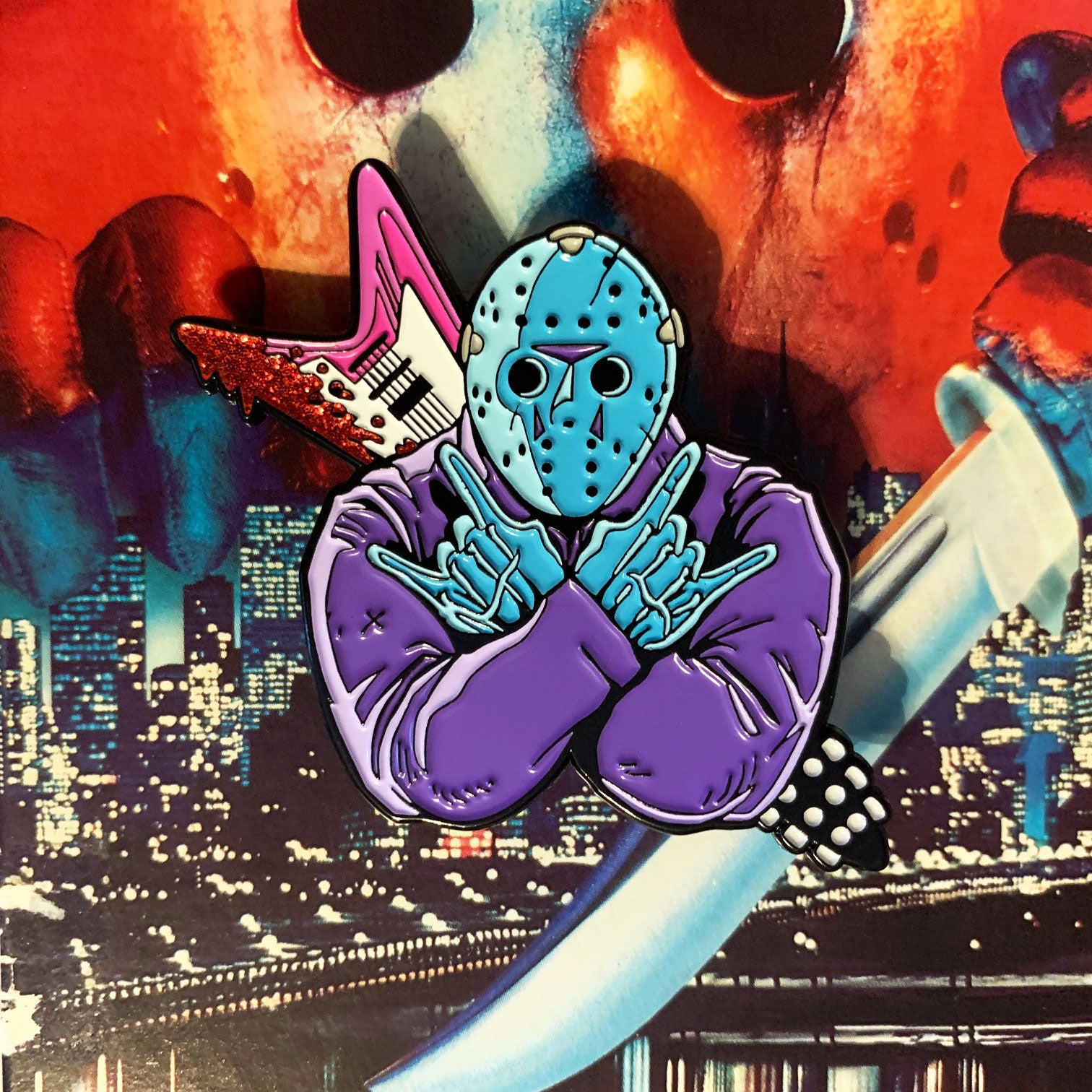 Manhattan Rocks Enamel Pin - Pixel Elixir