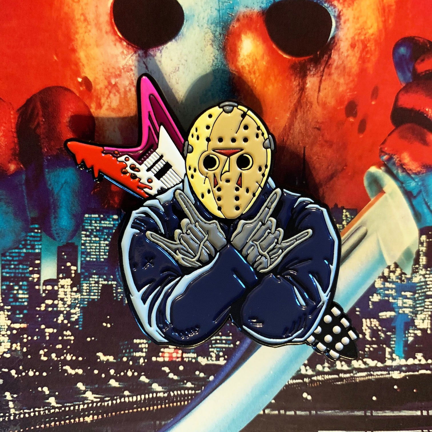 Manhattan Rocks Enamel Pin - Pixel Elixir