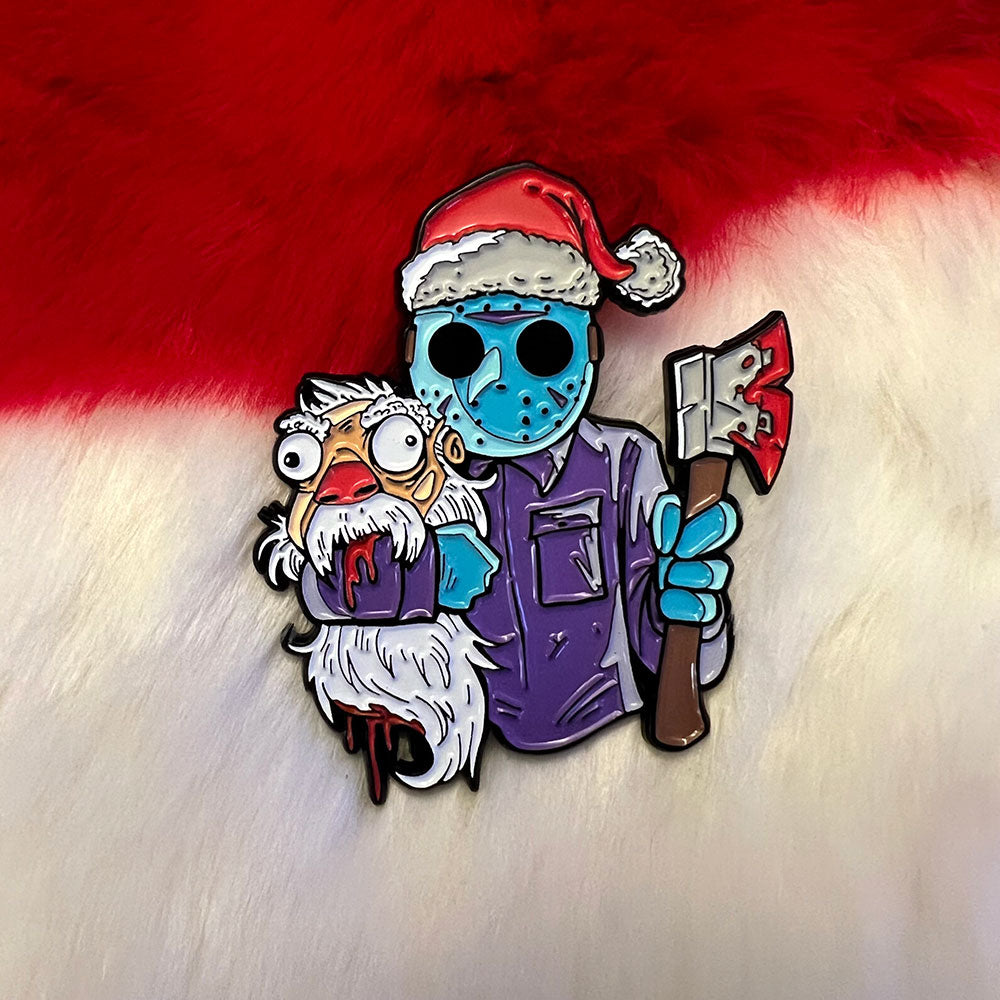 Merry Axe-Mas Enamel Pin