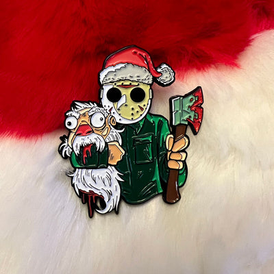 Merry Axe-Mas Enamel Pin