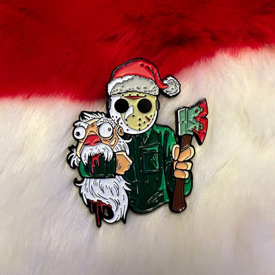 Merry Axe-Mas Enamel Pin