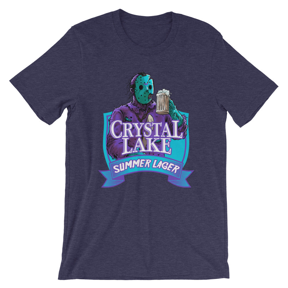 Crystal Lake Summer Lager Retro Midnight Blue T-Shirt - Dystopian Designs