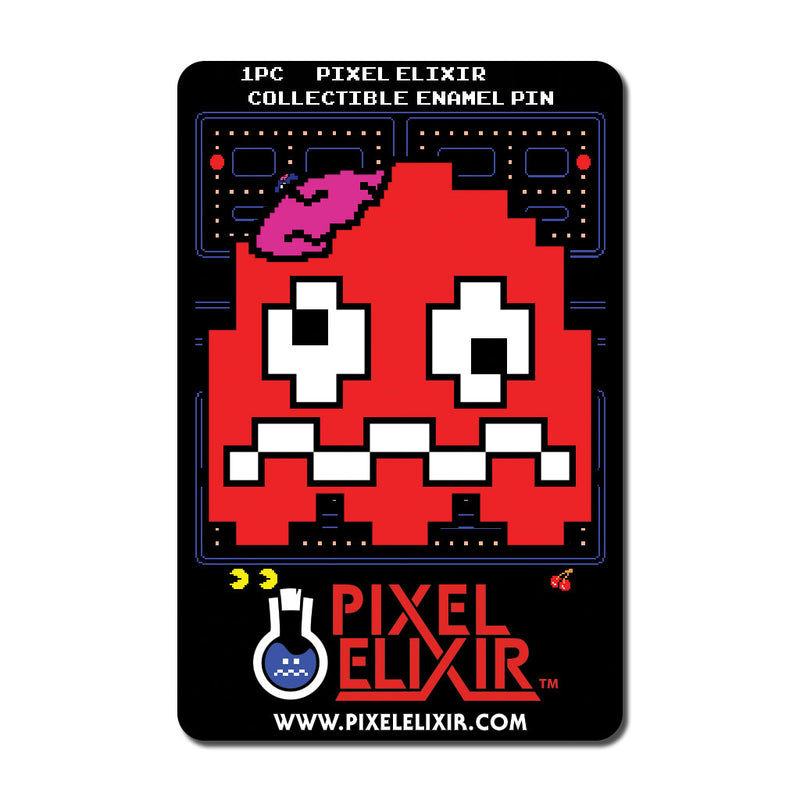 Zombie Pac-Ghost Enamel Pin - "Shadow" - Dystopian Designs