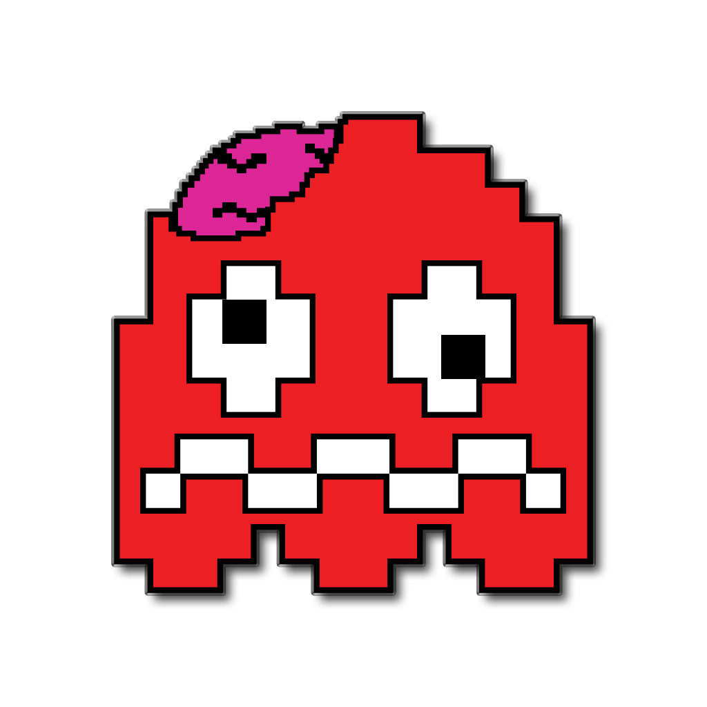 Zombie Pac-Ghost Enamel Pin - "Shadow" - Dystopian Designs