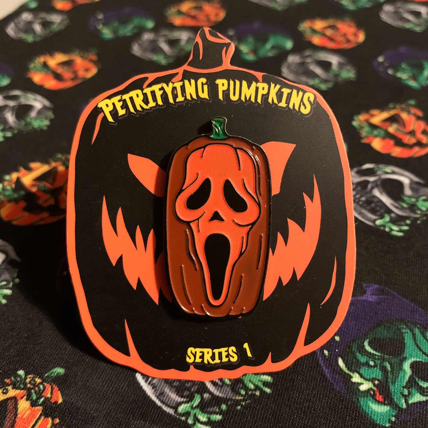 Stab-o-Lantern Enamel Pin - Pixel Elixir