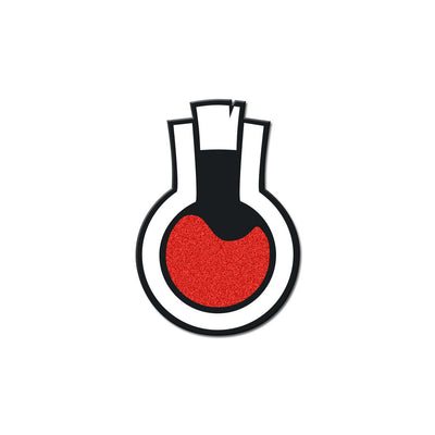 Pixel Elixir Glow in the Dark Logo Enamel Pin - Dystopian Designs