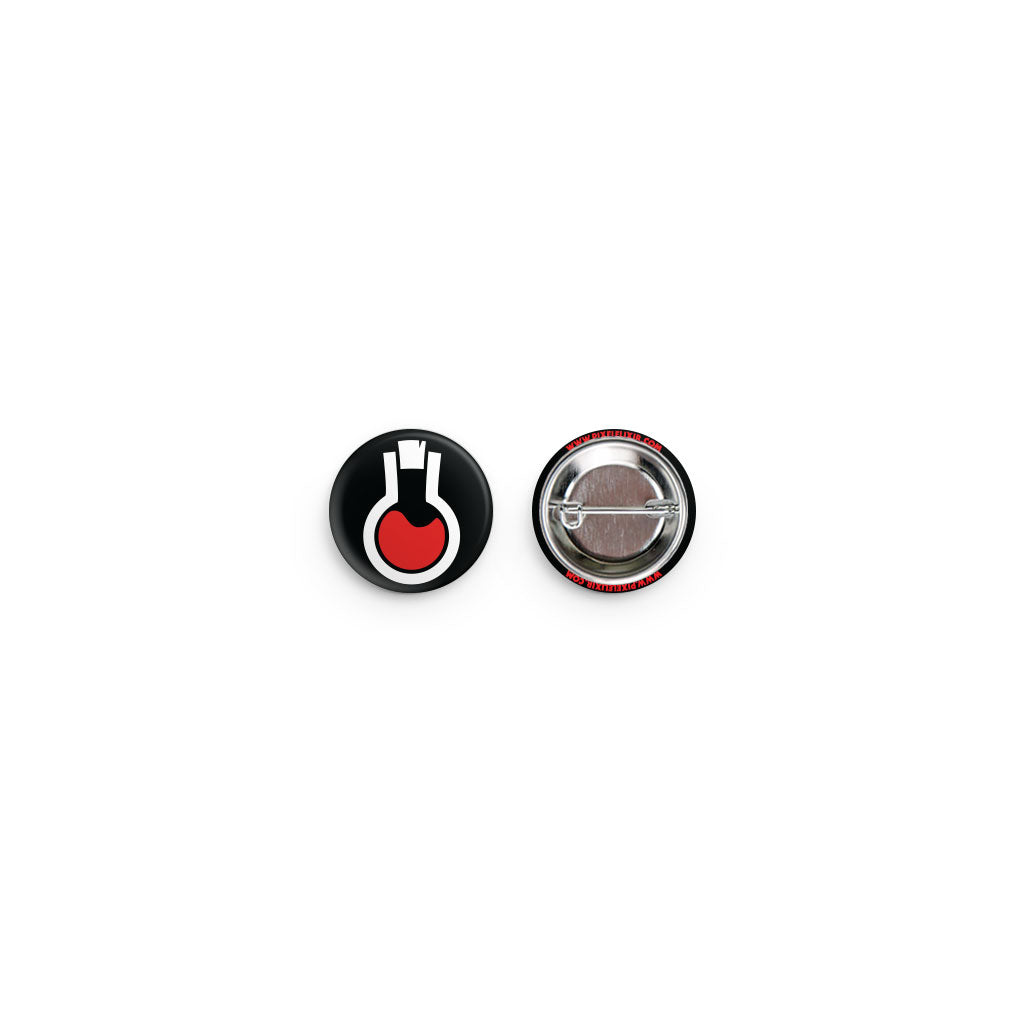 Pixel Elixir Logo Button - Dystopian Designs