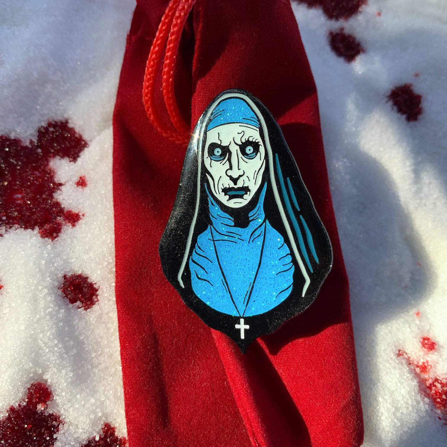 Pray For a Frosty Death Enamel Pin - Dystopian Designs