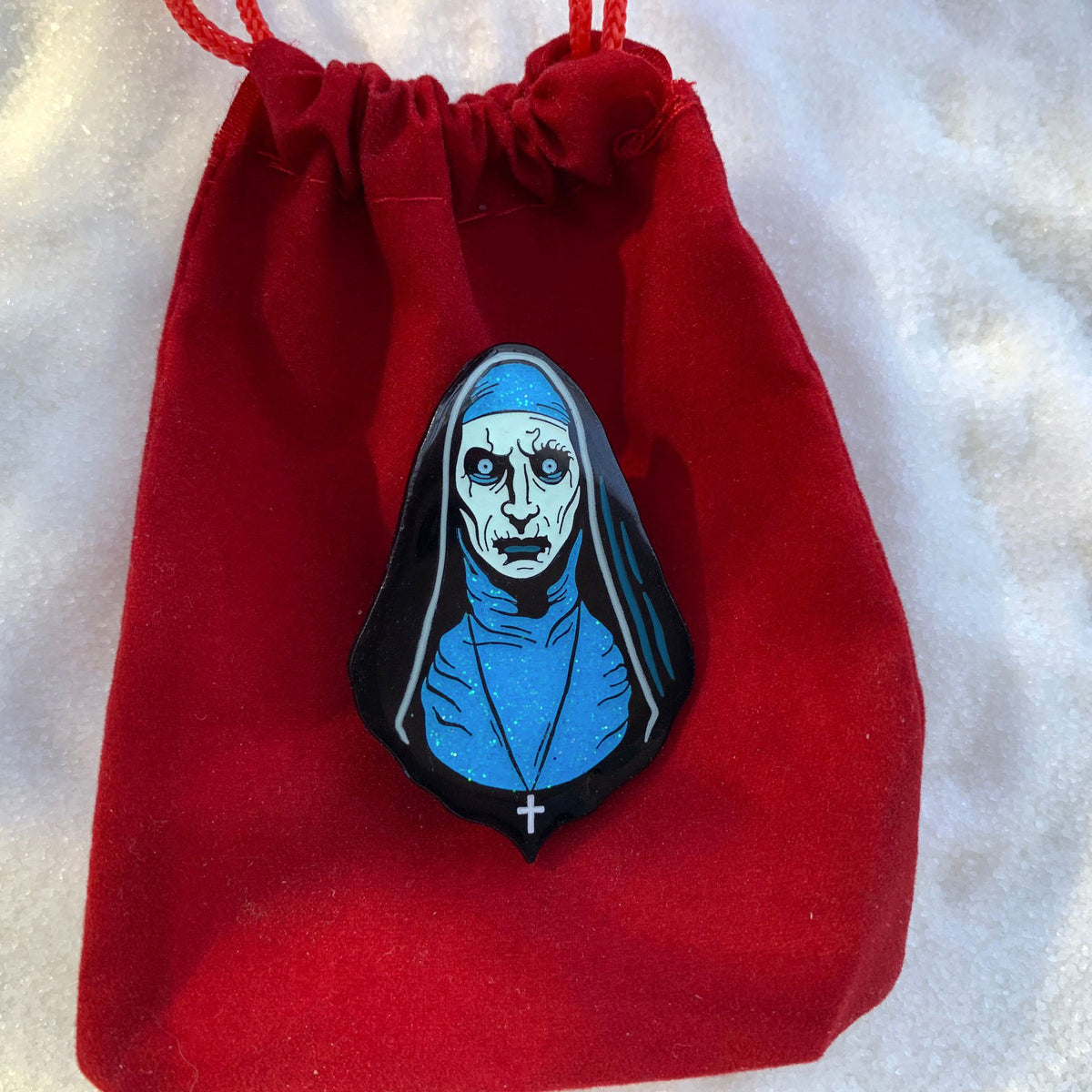 Pray For a Frosty Death Enamel Pin - Dystopian Designs