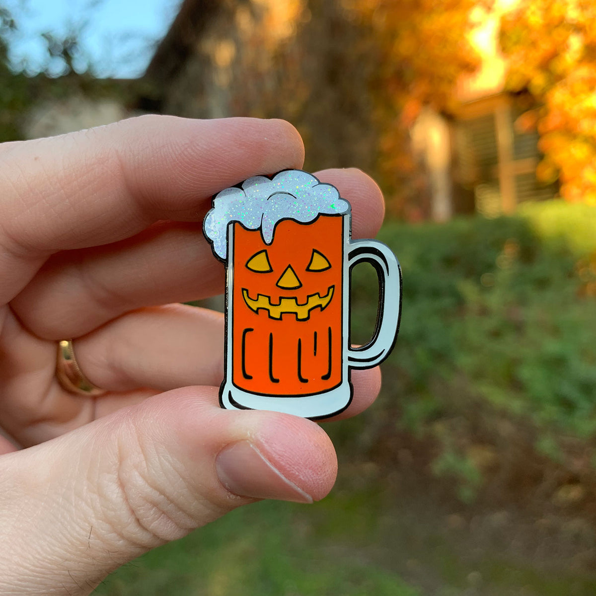 Pumpkin Ale Enamel Pin - Dystopian Designs